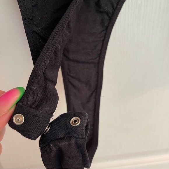 Cream/Brown and Black Velvet Zebra Print Bodysuit - Picture 6 of 11